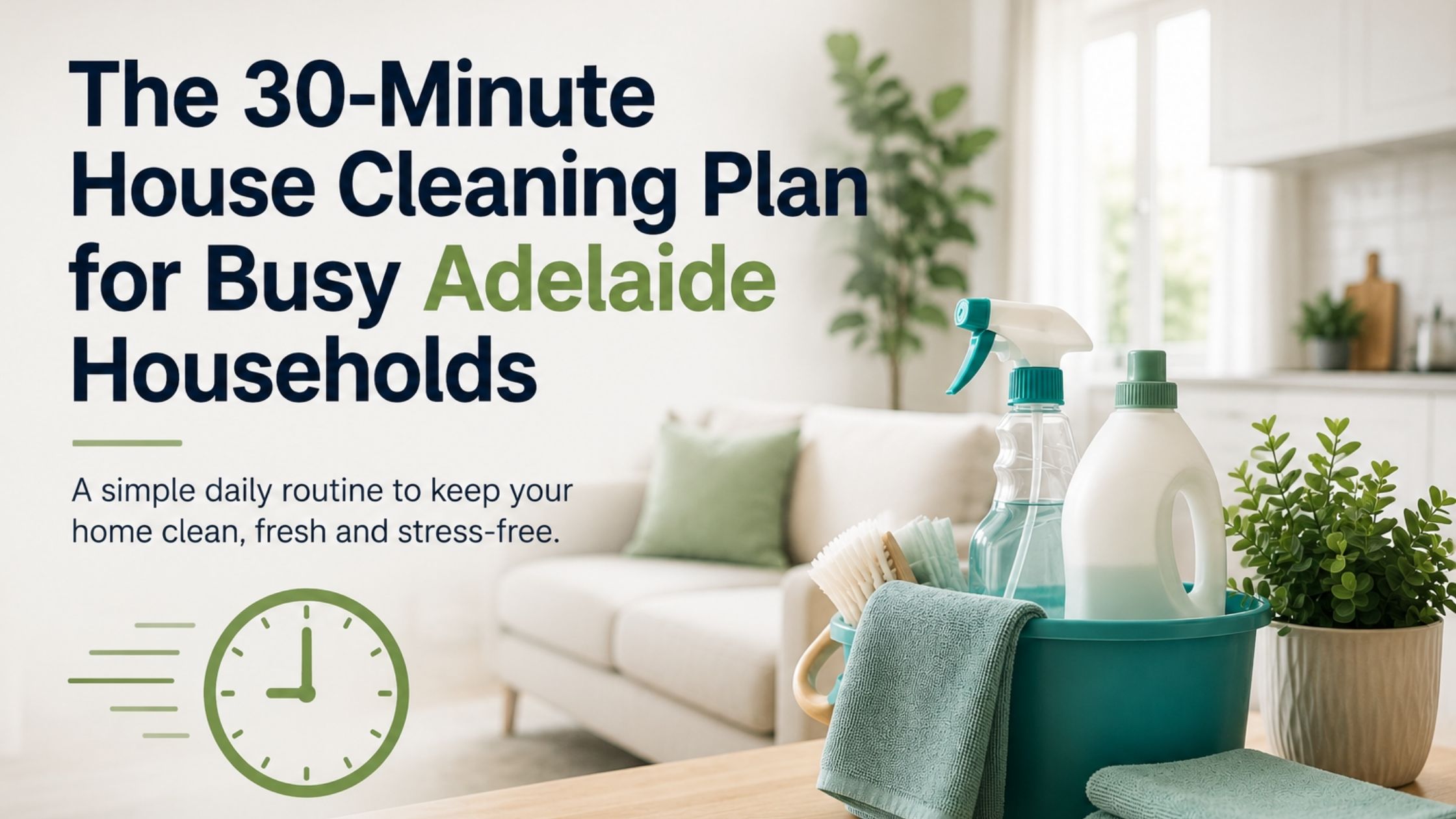 The 30-Minute House Cleaning Plan for Busy Adelaide Households