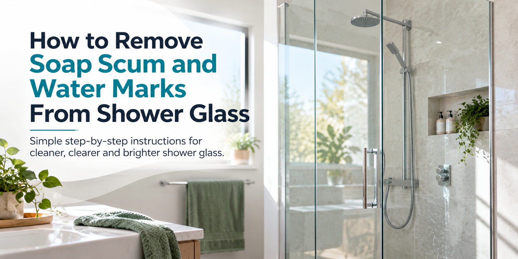 How to Remove Soap Scum and Water Marks From Shower Glass